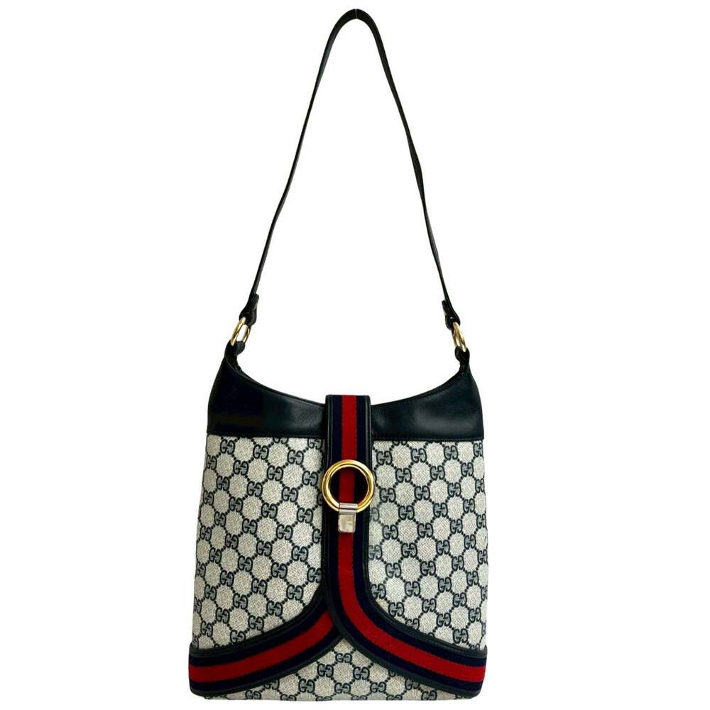 GUCCI Authentic Red Leather Shoulder Bag